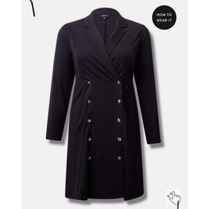 TORRID PONTE double-breasted blazer dress nwt 1x